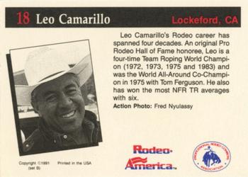 1991 Rodeo America Set B #18 Leo Camarillo Back